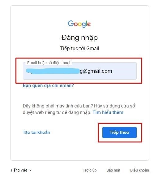 Khôi phục tài khoản Google nếu quên mật khẩu bằng Email phụ.