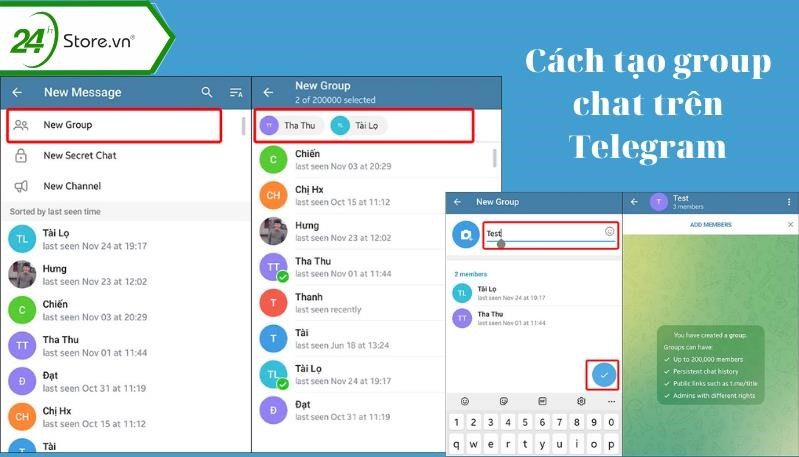 Cách tạo nhóm trò chuyện trên Telegram là gì?